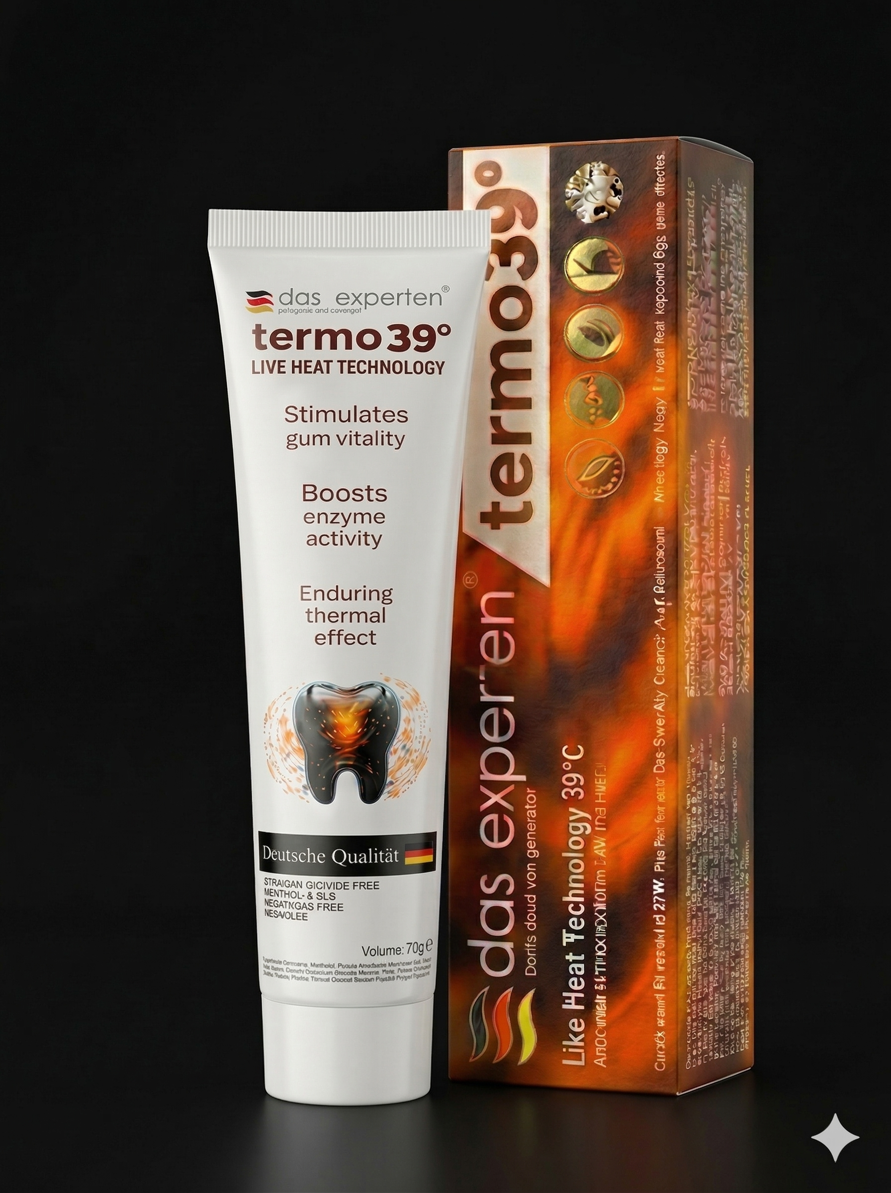 TERMO 39 thermoactivated enzyme toothpaste packshot DE209 real product REF